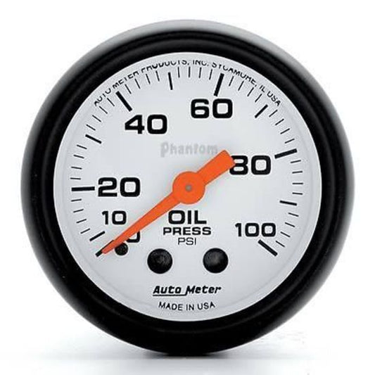 AutoMeter 5721 2-1/16" OIL PRESSURE, 0-100 PSI, PHANTOM