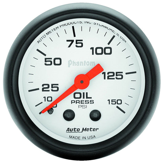 AutoMeter AU5723 Phantom Oil Pressure Gauge 2-1/16" Full Sweep Mech 0-150 PSI