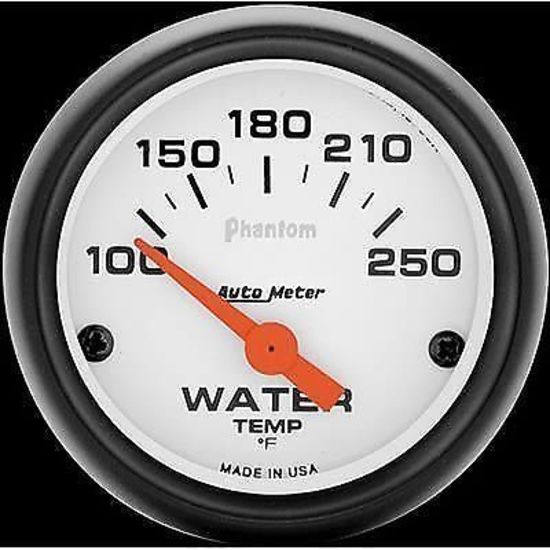AutoMeter AU5737 -M Phantom Elec Analog 2-1/16" Water Temperature Gauge