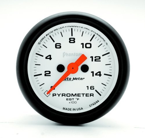 AutoMeter AU5743 Phantom Pyrometer Gauge 2-1/16" Full Sweep Elec 0-1600Ç÷F