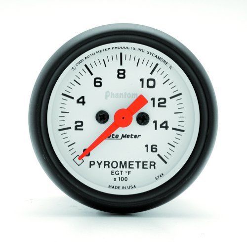 AutoMeter AU5744 Phantom 2-1/16" Elec Pyrometer Egt Gauge 0-1600¶øF