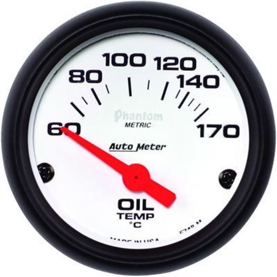 AutoMeter AU5748M Phantom Oil Temperature 60-150 Degrees C 2-1/16" Analog Electrical
