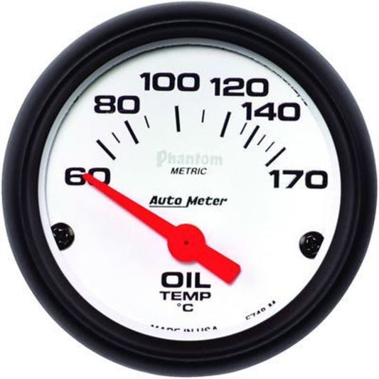 AutoMeter AU5748M Phantom Oil Temperature 60-150 Degrees C 2-1/16" Analog Electrical