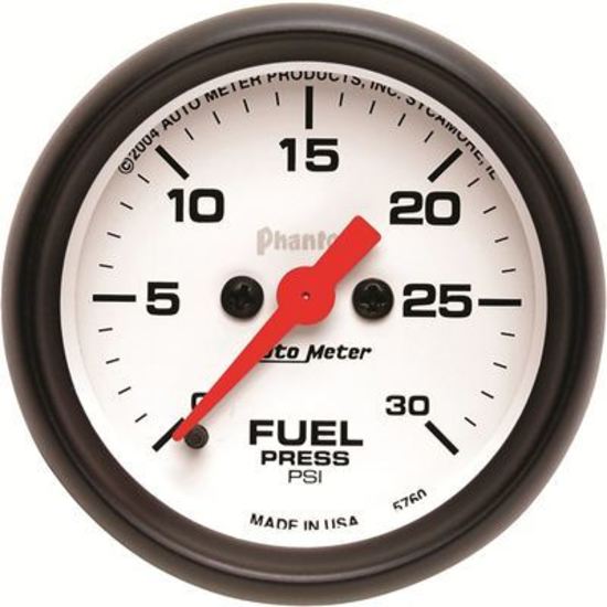 AutoMeter AU5760 Phantom Fuel Pressure 0-30 PSI 2-1/16" Analog Elecal