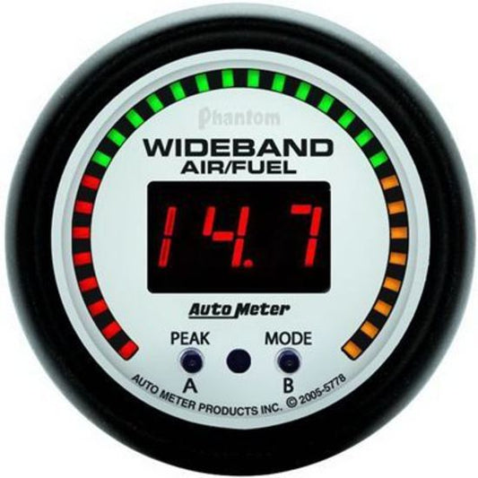 AutoMeter AU5778 Phantom Air/Fuel Ratio Gauge 2-1/16" Digital Wideband Range: Afr Or Lambda