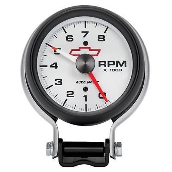 AutoMeter AU5780-00406 Phantom 3-3/4" Elec Tachometer 0-8000RPM Chev Bowtie