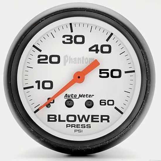 AutoMeter AU5802 Phantom 2-5/8" Mech Blower Pressure Gauge 0-60 PSI