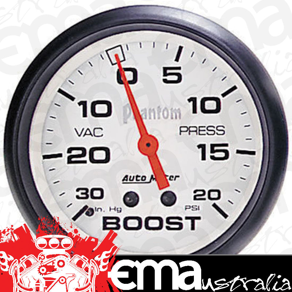 AutoMeter AU5803 Phantom 2-5/8" Mech Boost/Vacuum Gauge 30 In.Hg/30 PSI
