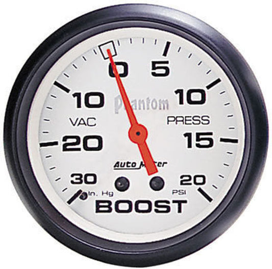 AutoMeter AU5803 Phantom 2-5/8" Mech Boost/Vacuum Gauge 30 In.Hg/30 PSI