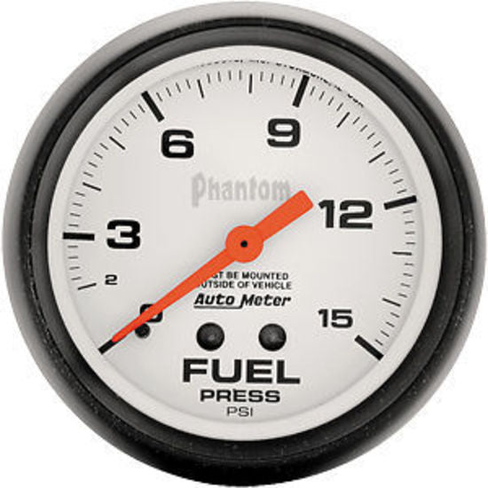 AutoMeter AU5810 Phantom 2-5/8" Mech Fuel Pressure Gauge 0-15 PSI