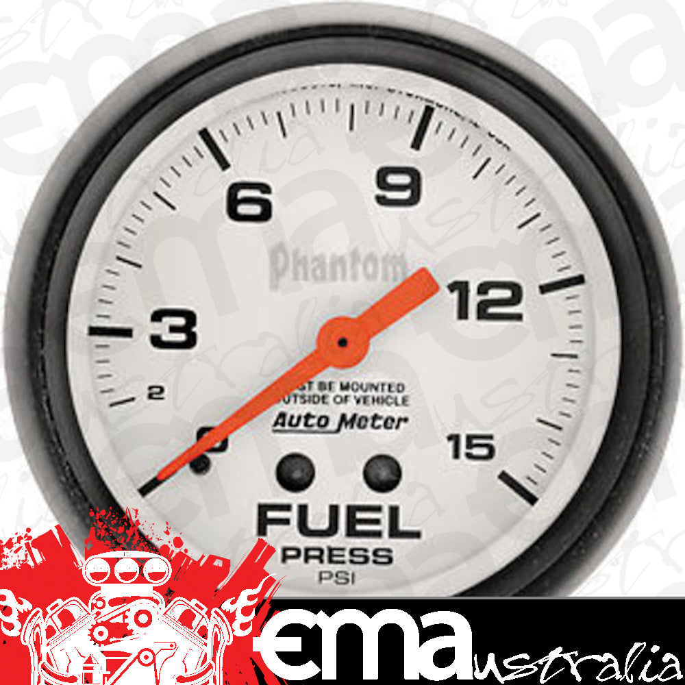 AutoMeter AU5810 Phantom 2-5/8" Mech Fuel Pressure Gauge 0-15 PSI