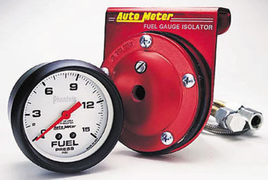 AutoMeter AU5813 Phantom 2-5/8" Mech Fuel Pressure Gauge 0-15 PSI W/Isolator