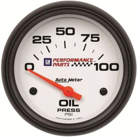 AutoMeter AU5827-00407 Gauge Phantom Gm Performance Logo Oil Pressure 0-100 PSI 2 5/8 In. Analog Elecal
