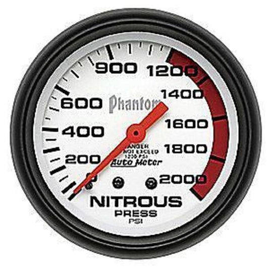 AutoMeter AU5828 Phantom 2-5/8" Mech Nitrous Pressure Gauge 0-2000 PSI