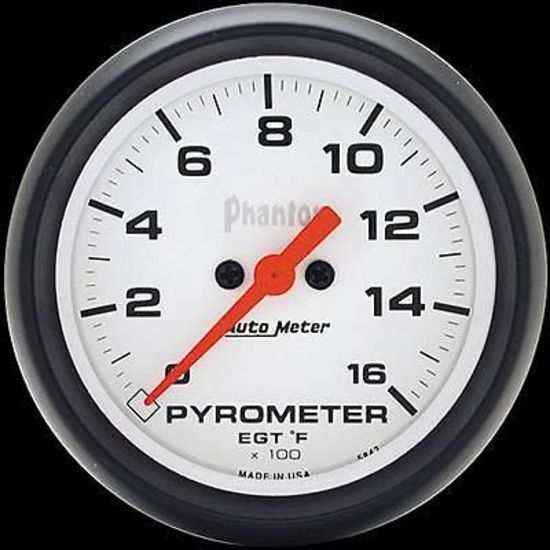 AutoMeter AU5843 Phantom 2-5/8" Elecal Pyrometer Egt Gauge 0-1600¶øF