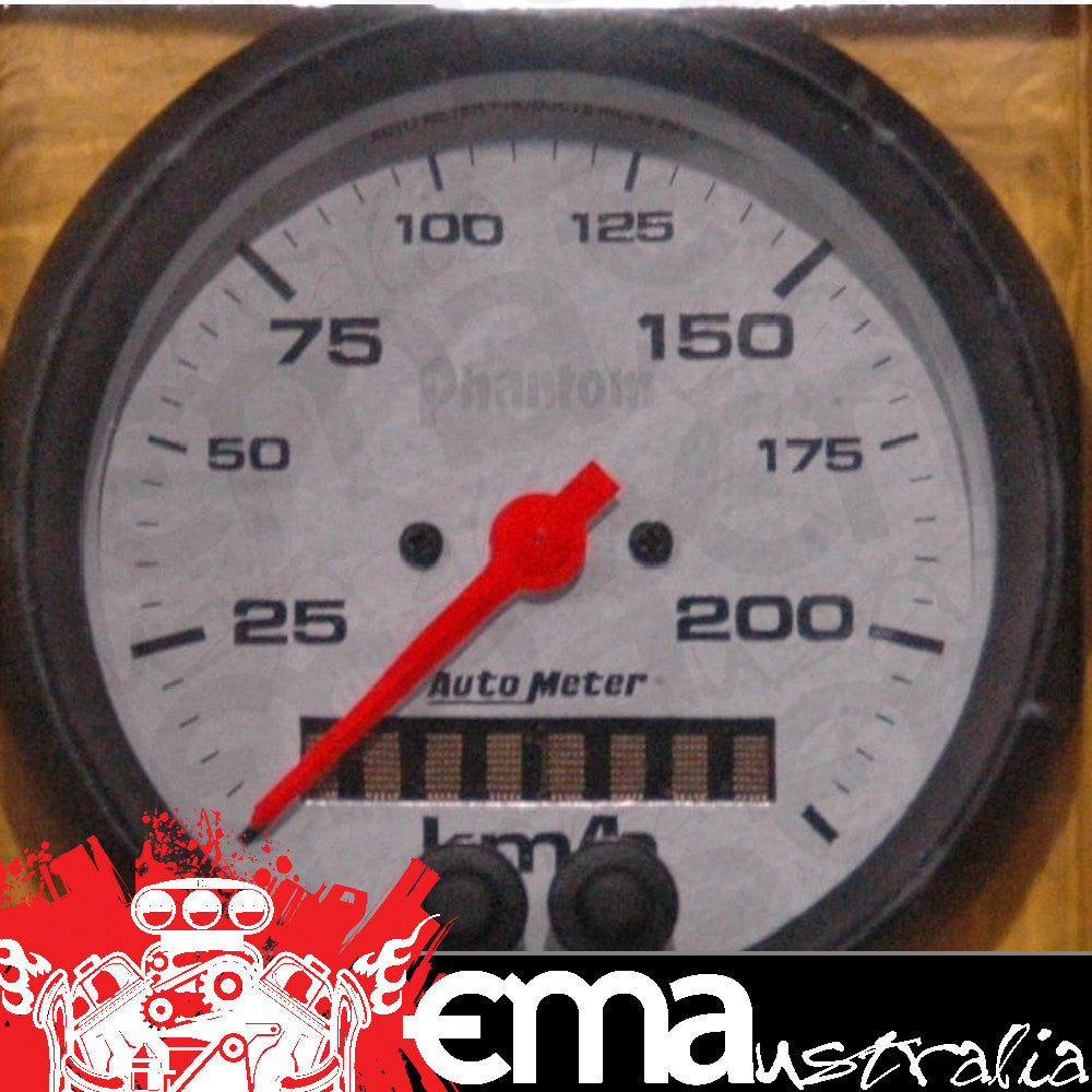 AutoMeter 5880-M GAUGE, SPEEDOMETER, 3 3/8", 225KM/H, GPS, PHANTOM
