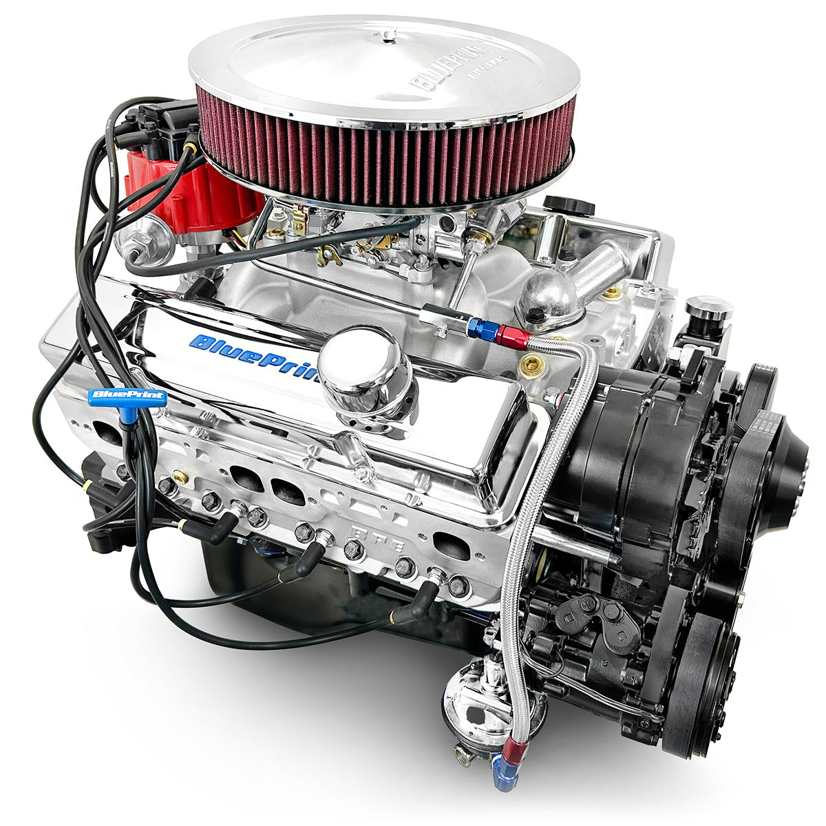 BluePrint BP38318CTC1DK Chev SB 383 CI Stroker Crate Engine Dressed w/ Carb 430HP