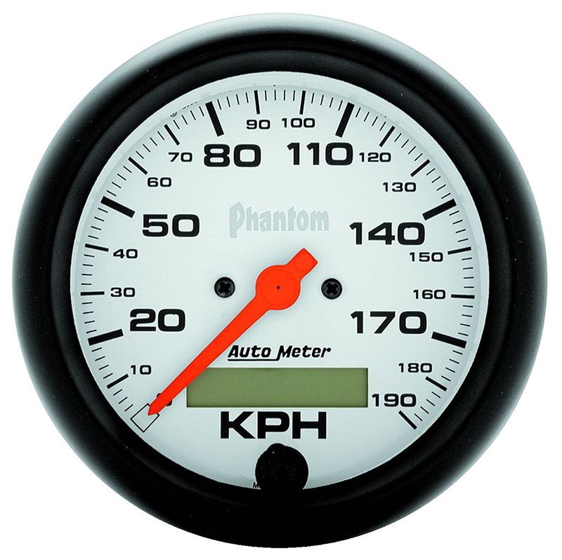 AutoMeter AU5887-M Phantom Speedometer 3-3/8" In-Dash Elecal Programmable 0-190 Km/H