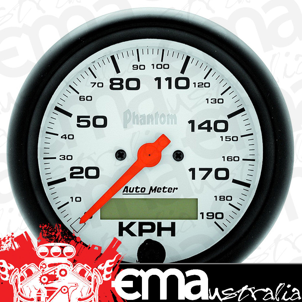 AutoMeter AU5887-M Phantom Speedometer 3-3/8" In-Dash Elecal Programmable 0-190 Km/H