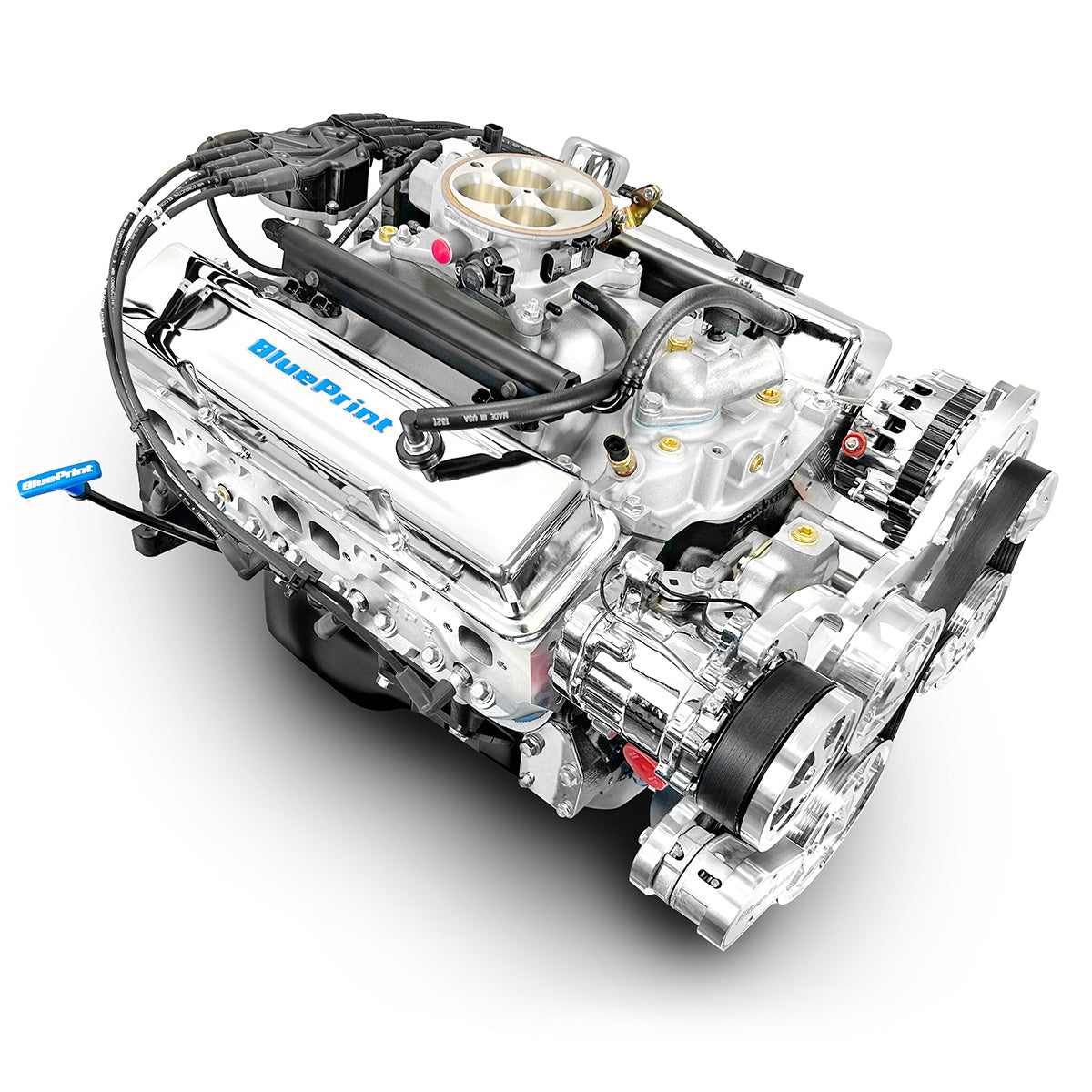 BluePrint BP38318MPFIK Chev SB 383 CI Stroker Crate Engine Dressed Longblock w/ EFI & Pulley Kit