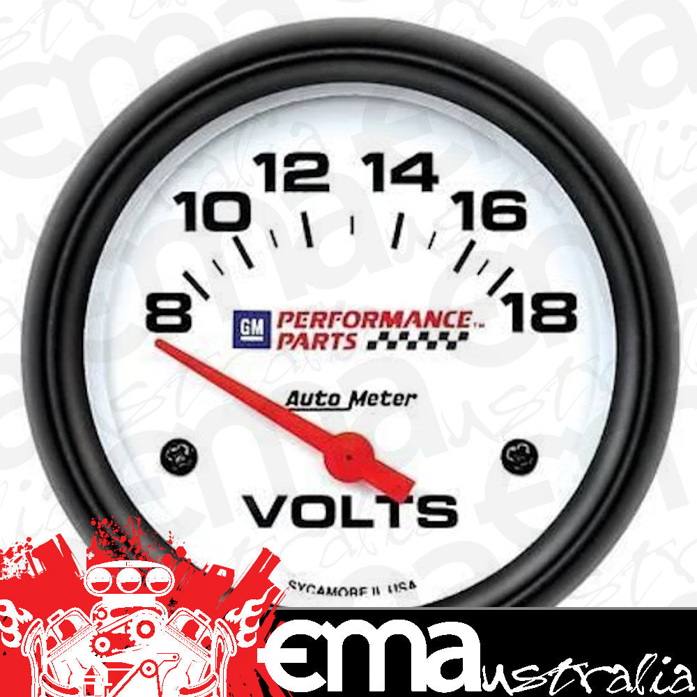 AutoMeter AU5891-00407 Phantom 2-5/8" Voltmeter Gauge 8-18V Gm Performance