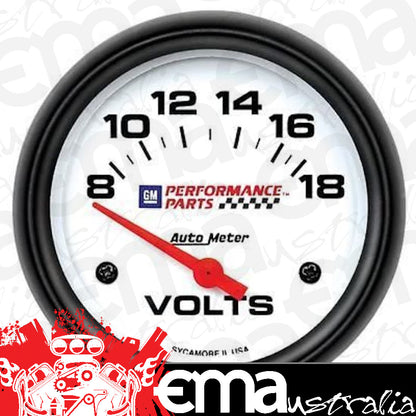 AutoMeter AU5891-00407 Phantom 2-5/8" Voltmeter Gauge 8-18V Gm Performance