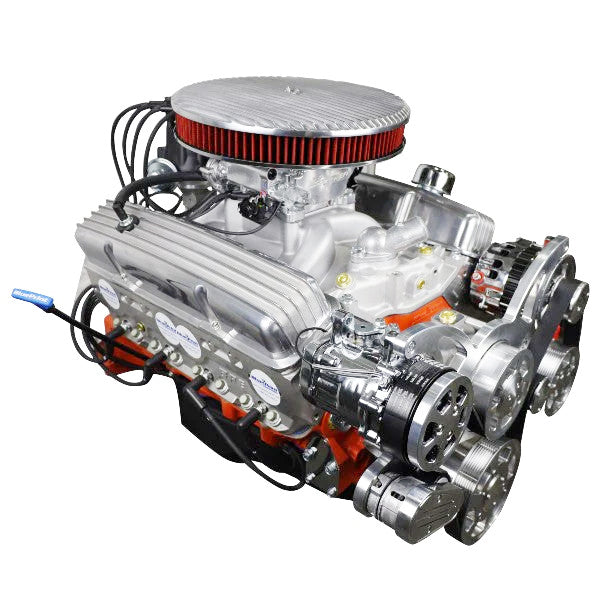 BluePrint BP38318CTFKV Chev SB 383 CI Stroker Crate Engine Dressed Longblock w/ Carb
