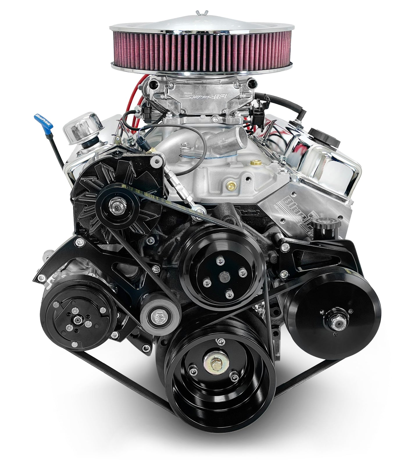 BluePrint BP3505CTFK Chev SB 350 CI Crate Engine Dressed Longblock w/ EFI & Pulley Kit