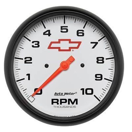 AutoMeter AU5898-00406 Phantom 5" Elec In-Dash Tachometer 0-10000RPM Chev Bowtie