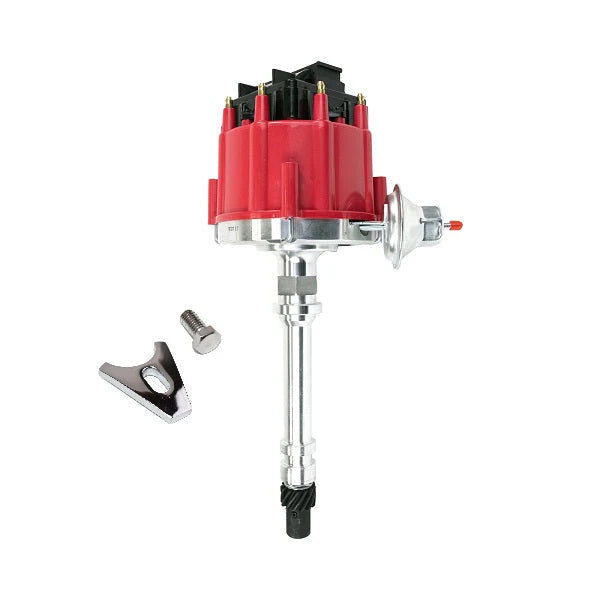 BluePrint BPP350RBK HEI DISTRIBUTOR, CHEVY SBBB, V8 ENGINE, 65K VOLT COIL, BLACK DUST COVER, RED CAP Distributor