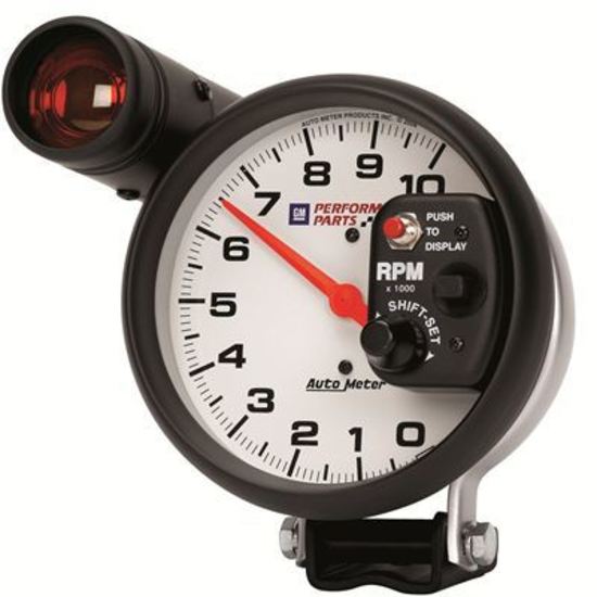 AutoMeter AU5899-00407 Tachometer Phantom Gm Performance Logo 0-10000 RPM 5 In. Analog Elecal with Shift Light
