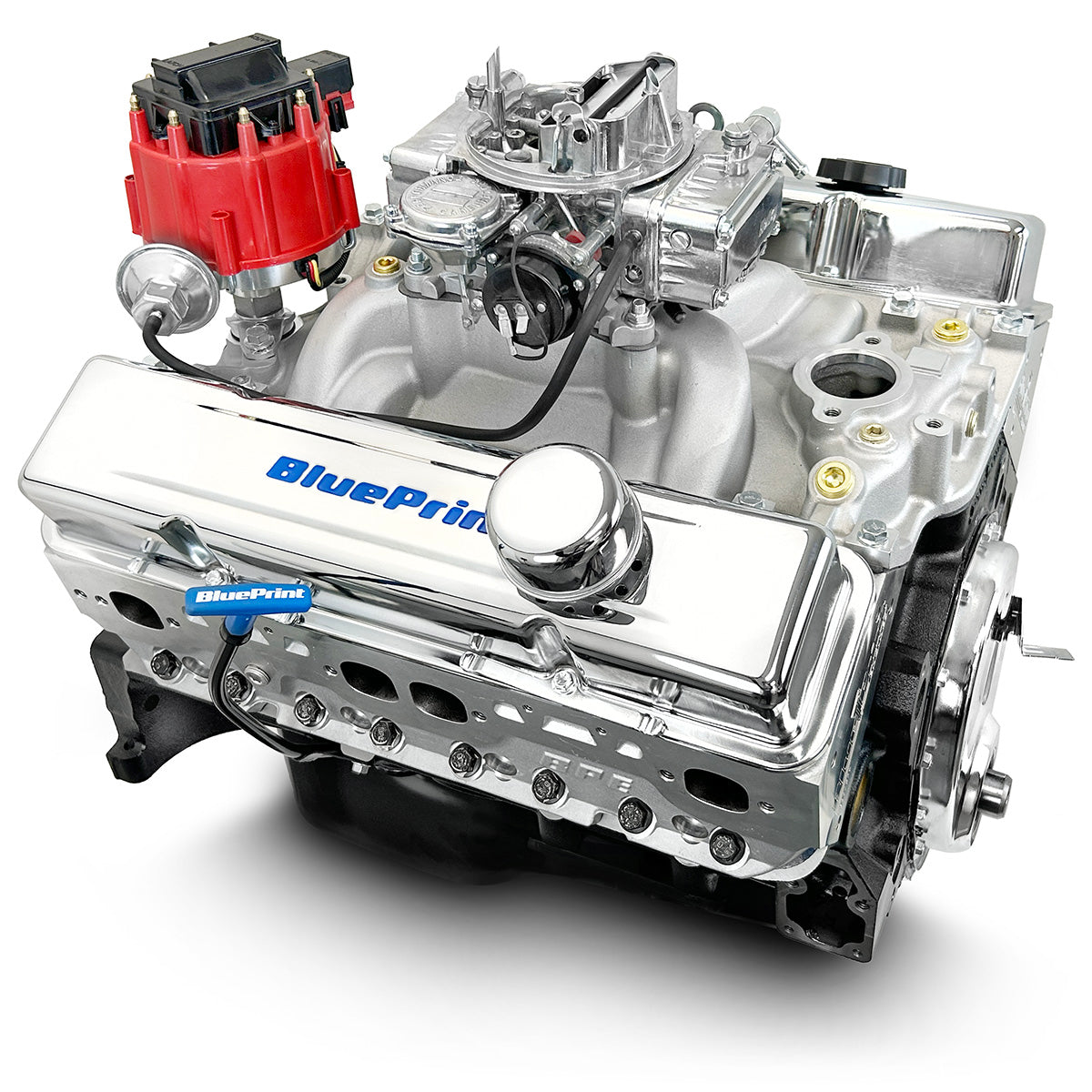 BluePrint BP38315CTC1 Chev SB 383 CI Stroker Crate Engine Dressed Longblock w/ Carb