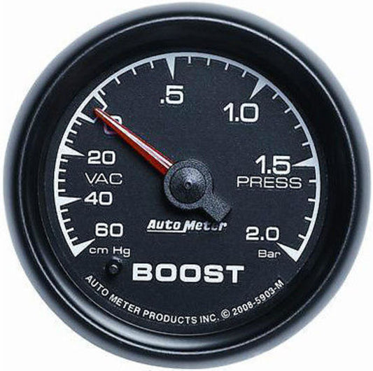 AutoMeter AU5903-M ES 2-1/16" Mech Boost/Vacuum Gauge 60Cm.Hg-2.0 Bar