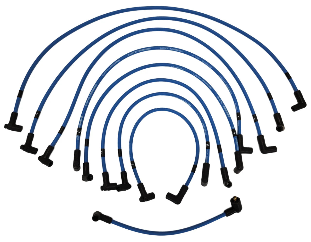BluePrint BPP28893 8.65mm SPARK PLUG WIRE SET, 90 DEGREE BOOTS, SMALL BLOCK CHEVY Spark Plug Wire Set
