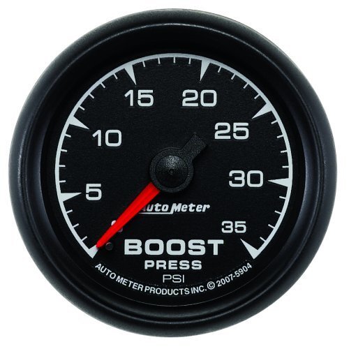 AutoMeter AU5904 ES Boost Gauge 2-1/16" Full Sweep 0-35 PSI