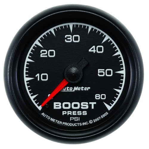 AutoMeter AU5905 ES Boost Gauge 2-1/16" Full Sweep 0-60 PSI