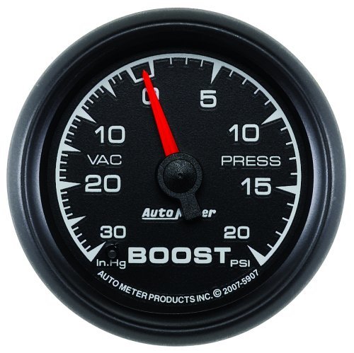 AutoMeter AU5907 ES Boost/Vacuum Gauge 2-1/16" Full Sweep Mech 30 In. Hg/20 PSI