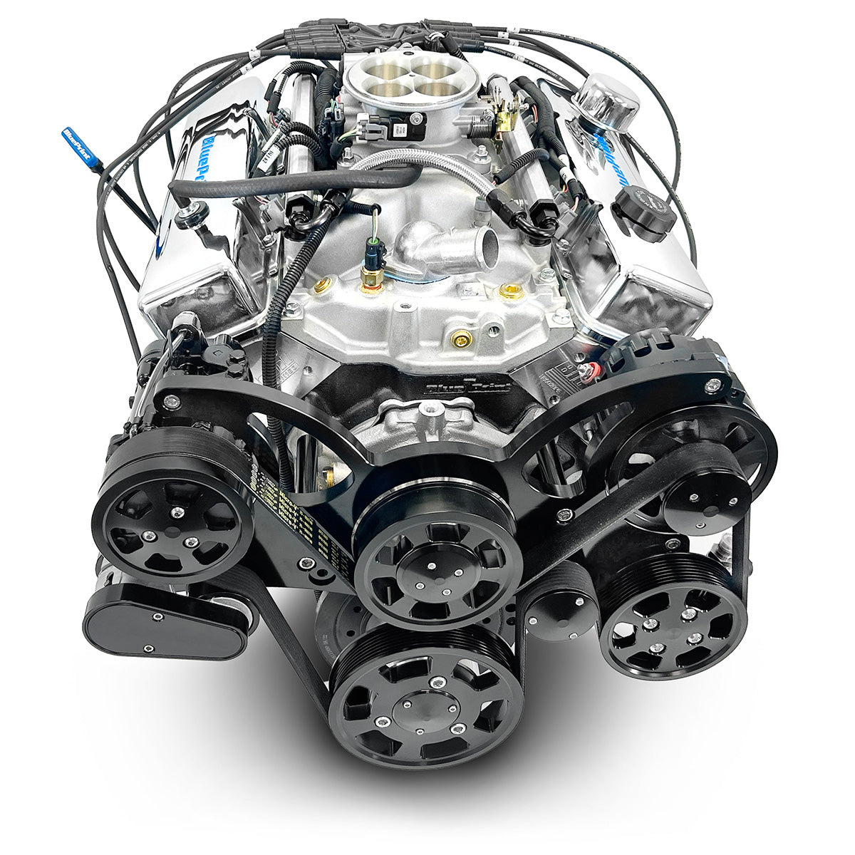 BluePrint BP38318MPFIKB Chev SB 383 CI Stroker Crate Engine Dressed Longblock w/ EFI & Pulley Kit