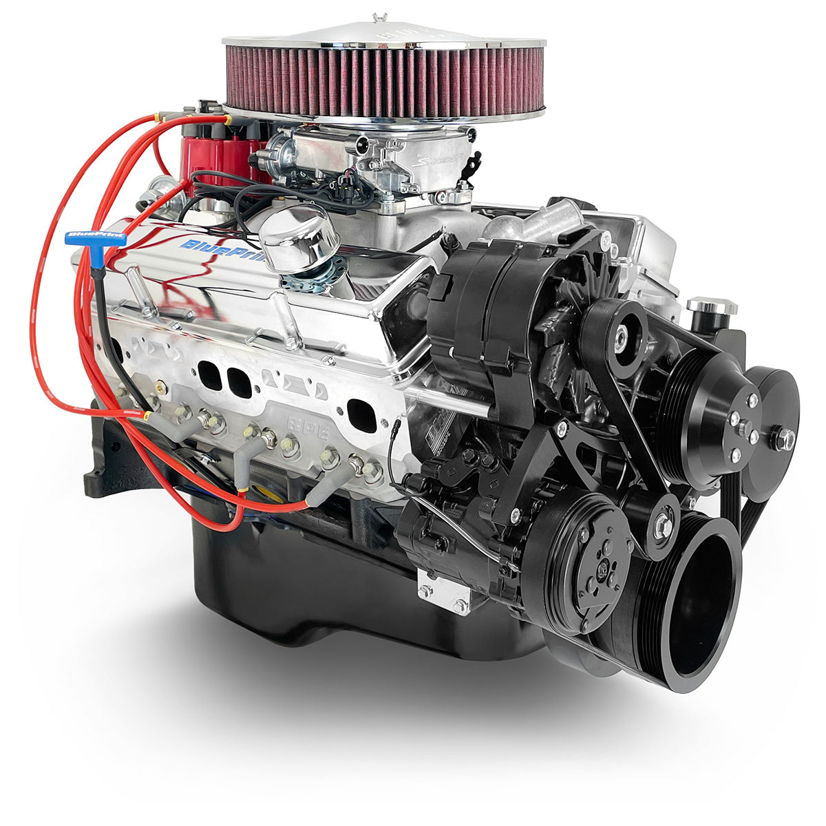 BluePrint BP38318CTFDK Chev SB 383 CI Stroker Crate Engine Dressed Longblock w/ EFI & Pulley Kit