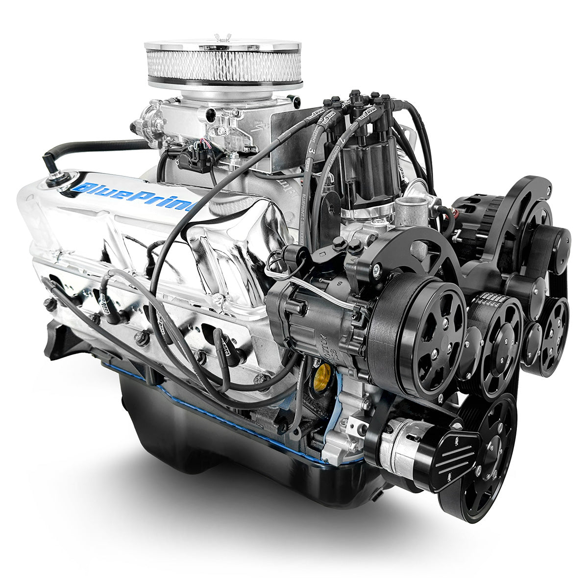 BluePrint BP3479RCTCKB Ford SB 347 CI Stroker Crate Engine Dressed Longblock w/ Carb
