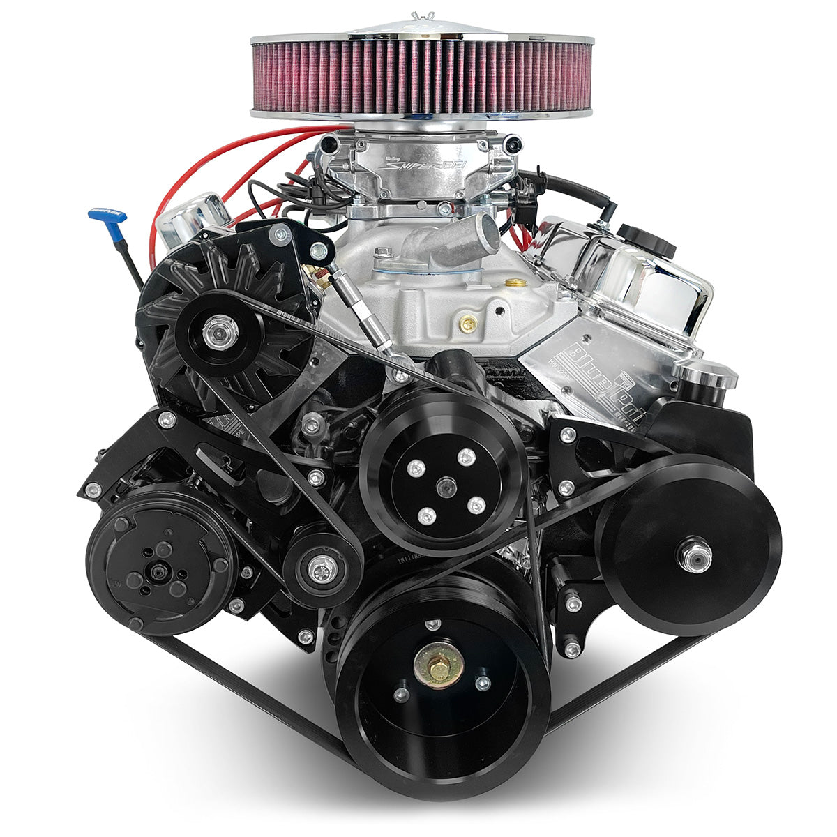 BluePrint BP38318CTFDK Chev SB 383 CI Stroker Crate Engine Dressed Longblock w/ EFI & Pulley Kit