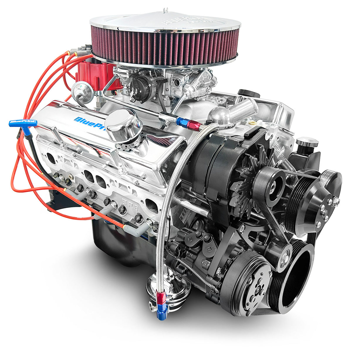 BluePrint BP3505CTCK Chev SB 350 CI Crate Engine Dressed Longblock w/ Carb & Pulley Kit