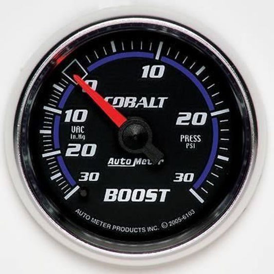 AutoMeter AU6103 Cobalt 2-1/6" Mech Boost Vacuum Gauge 30 In.Hg/30 PSI