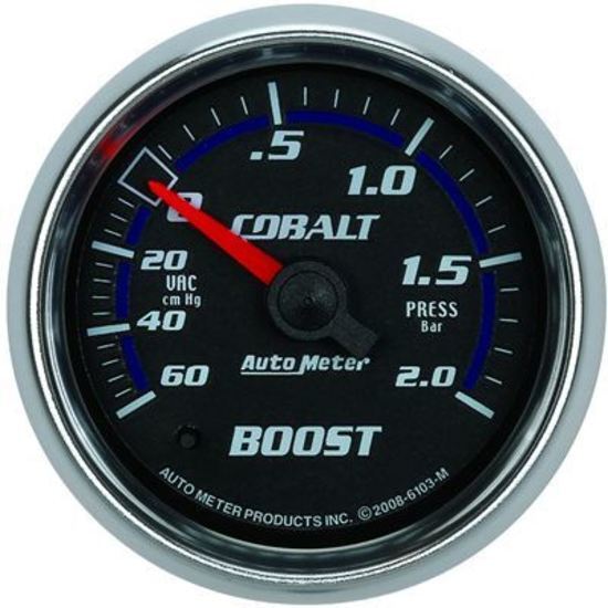 AutoMeter AU6103M Boost/Vacuum Gauge Cobalt 2Mech