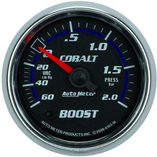 AutoMeter AU6103M Boost/Vacuum Gauge Cobalt 2Mech