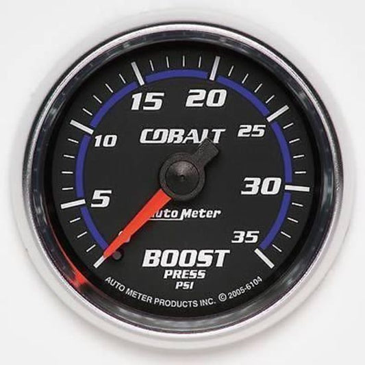 AutoMeter AU6104 Cobalt 2-1/16" Mech Boost Gauge 0-35 PSI