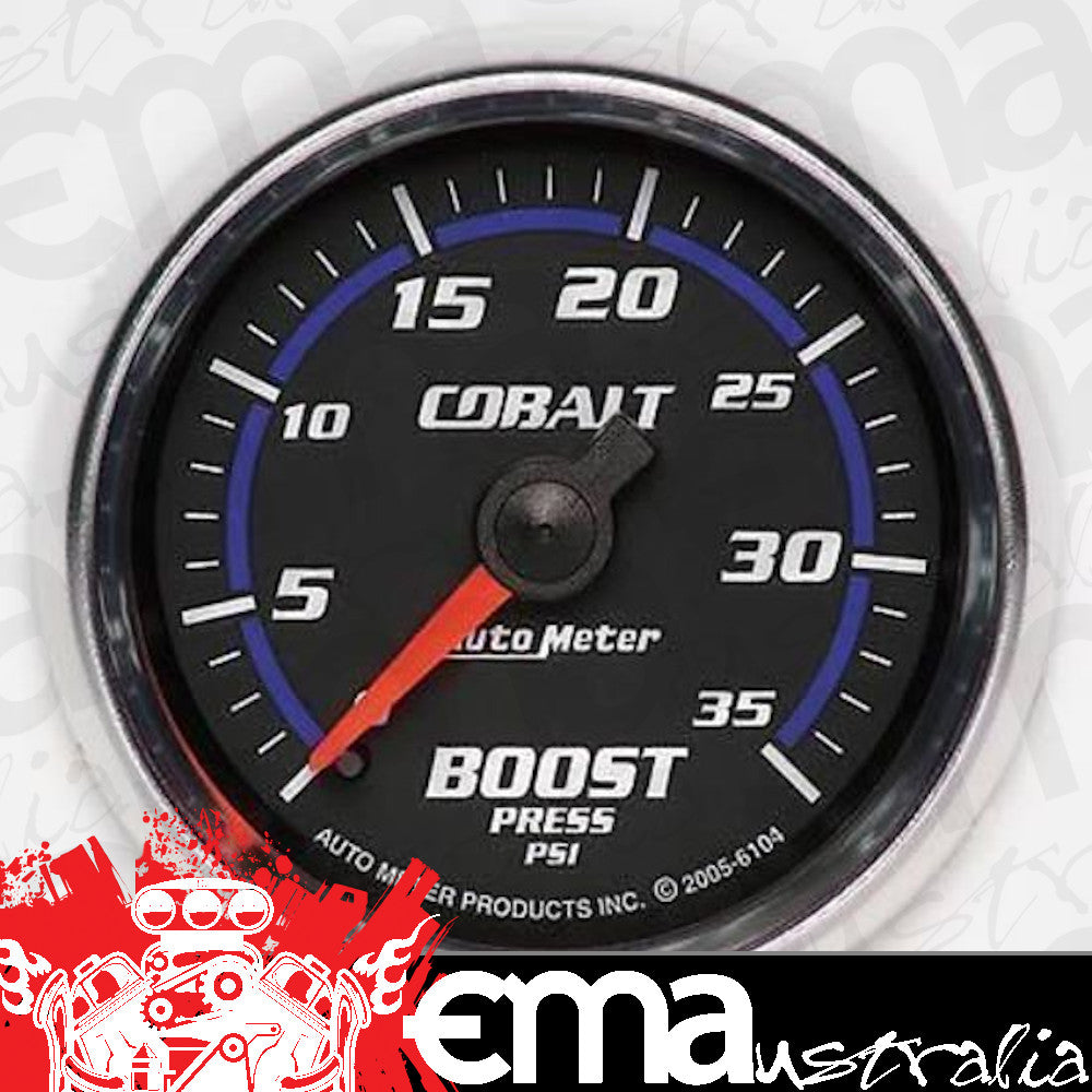 AutoMeter AU6104 Cobalt 2-1/16" Mech Boost Gauge 0-35 PSI