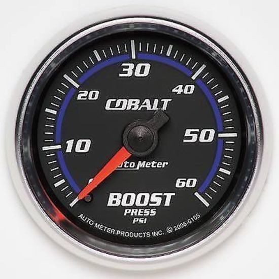AutoMeter AU6105 Cobalt 2-1/16" Mech Boost Pressure Gauge 0-60 PSI