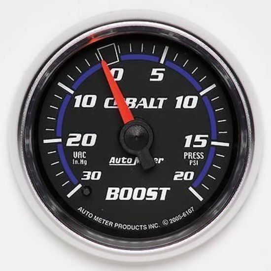 AutoMeter 6107 2-1/16" BOOST/VACUUM, 30 IN HG/20 PSI, COBALT