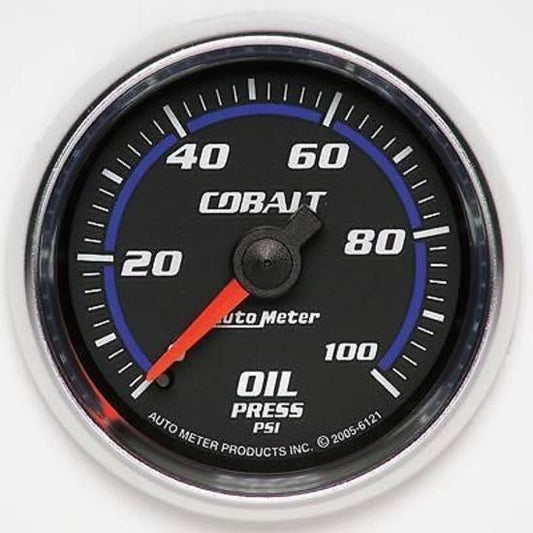 AutoMeter AU6121 Cobalt 2-1/16" Mech Oil Pressure Gauge 0-100 PSI